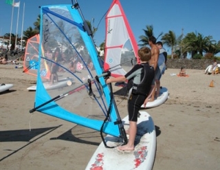 Actividad de windsurfing